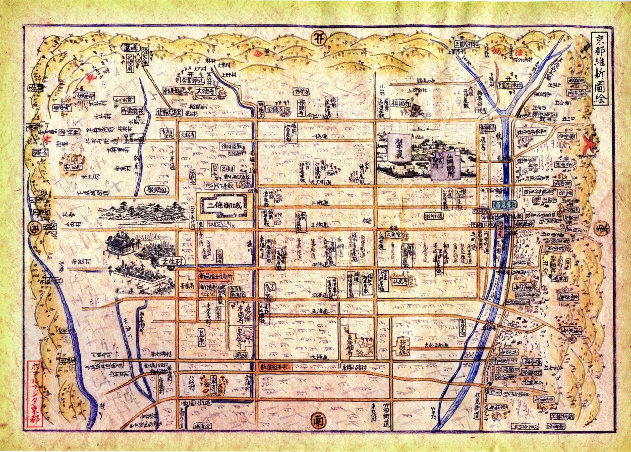 京都古地図（4）（5） | 日蓮宗 正覚山實相寺（京都上鳥羽）